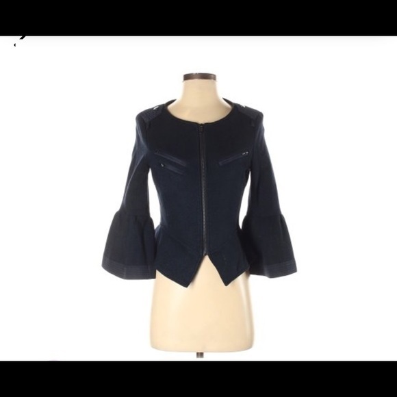 William Rast Bell Sleeve Textured Jacket Large - Picture 1 of 5